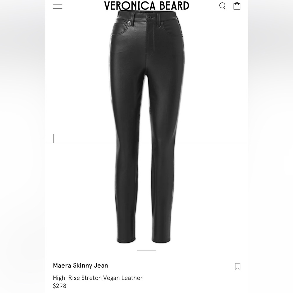 Veronica Beard Maera Skinny Vegan Leather Pants - New/ Never Worn no tag